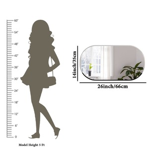 Scandinavian Frameless Beveled Asymmetrical Shape Bathroom <b>Wall</b> <b>Mirror</b> Modern Decorative Premium Glass <b>Mirror</b> Minima INDIAN - Product Image 5