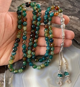 Tasbih Mala Classique en Résine, Perles de Prière Islamiques Faits Main Tendance, Unisexe, pour la Prière Quotidienne, la Méditation, Idéal pour les Occasions Spéciales - Product Image 1
