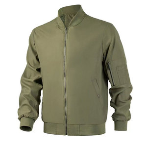 Veste bomber noire pour homme Econex Sports, fermeture éclair décontractée, coupe-vent, coque en coton, col montant, vêtement d'automne, coupe régulière - Product Image 4