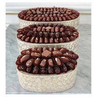 Ensemble de 3 supports de service ronds en nacre faits à la main, très vendus, pour la présentation de desserts, tours à cupcakes, supports décoratifs pour gâteaux