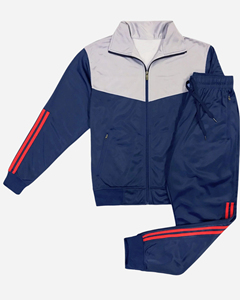 New Custom Slim Fit 100% Cotton Fleece <b>Tracksuit</b> <b>Retro</b> Panel Elastic Waist Lightweight Side Pockets Spring Breathable <b>Tracksuit</b> - Product Image 6