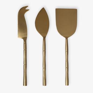 Magnifique ensemble de couteaux à fromage design pour hôtels, outils de découpe de fromage en métal doré pour mariages et dîners de luxe - Product Image 5