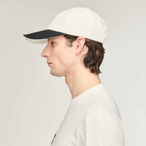 Unisex White Baseball Cap With Black Contrast Trim 6-Panel Fitted Cotton Canvas Casual Hat For Adults - Product Image 2