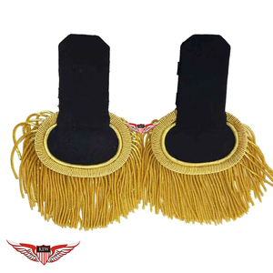 Epaulettes de Hombro Negros y Dorados de Alta Calidad, Epaulettes Franceses de Lujo Estilo Napoleón, Ecológicos - Product Image 1