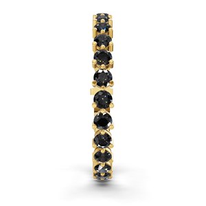Bracelet tennis Anahita en or rose 10 carats avec diamants noirs de laboratoire ronds (2 carats) Tw. Bracelets en diamants classiques, élégants et de haute qualité - Product Image 2