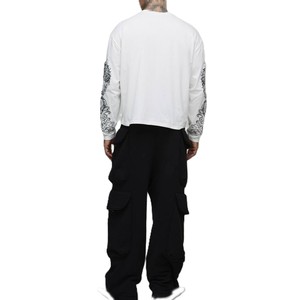 เสื้อยืดผู้ชายพิมพ์ลายมังกร ยูนิเซ็กซ์ ผ้าฝ้าย 100% แขนยาว คอกลม สตรีทแวร์ โลโก้สั่งทำด้านหน้า ผลิตจำนวนมากแบบ OEM - Product Image 3