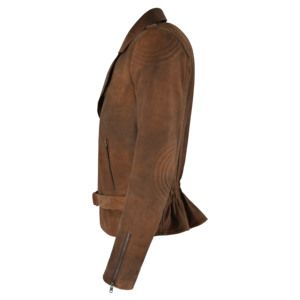 Custom 100% Genuine Dirty Brown Buff Leather <b>Men</b>’s TENET Movie Film Inspired <b>Jacket</b> OEM/ODM Wholesale Classic Style YKK Zipper - Product Image 3
