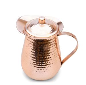 Ensemble de carafes en cuivre pour une esthétique créative des arrangements culinaires, service d'eau, ensemble métallique avec verres, durable, réutilisable, cuisine, salle à manger - Product Image 1