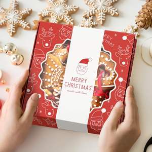 Caja de Regalo Rígida de Papel Personalizable con Temática Navideña TH CBB-565, Ventana Transparente, Materiales Reciclados, Diseño Personalizado para Diversas Festividades - Product Image 5