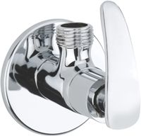 Robinet d'angle en laiton finition chromée pour machine à laver, robinet mural pour lavabo de salle de bain, mitigeur de cuisine, vanne d'eau