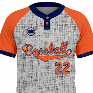 เสื้อเบสบอลทีมชาย Wida Sports พิมพ์ลายตามสั่ง ผ้าโพลีเอสเตอร์ 100% พิมพ์ลายแบบ Sublimation Transfer ยืดได้สี่ทิศทาง ระบายอากาศได้ดี - Product Image 4