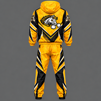Ensemble de survêtement décontracté deux pièces pour homme en tissu mémoire de polyester tissé, coupe-vent et pantalon, avec logo personnalisé, collection automne 2026