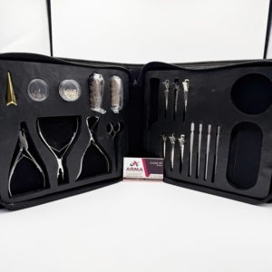 Professional Hair Extension Kit Threads <b>Beads</b> Loops Ring Velcro with Hair Extension Pliers Stainless Steel with Private Label - Product Image 5