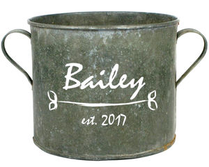 Vintage Metal Flower <b>Pot</b> Personalized Farmhouse Galvanized Zinc Planter Bucket Wholesale Custom Iron Garden Planters <b>Pots</b> - Product Image 1