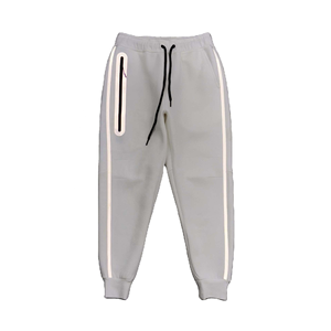 Nouvel ensemble de survêtement réfléchissant brodé pour homme, sweat à capuche en polaire épais et pantalon de jogging, streetwear d'hiver en coton premium - Product Image 3