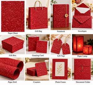 Hojas de Papel Hechas a Mano con Encaje Rojo Premium y Diseño Texturizado para Invitaciones de Boda, Envoltura de Regalos, Manualidades, Creación de Tarjetas - Product Image 6