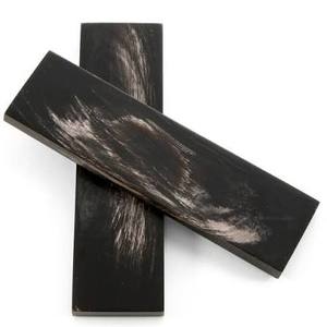Escamas de cuerno de búfalo negro, mango de cuchillo de alto contraste, material de cuerno rayado para cuchillos, ementas de mango para cuchillos de caza - Product Image 2