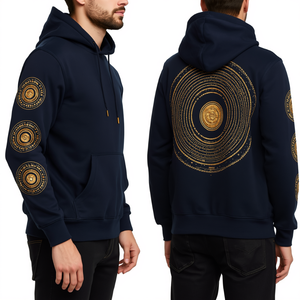 เสื้อฮู้ดดี้ปักลายสำหรับผู้ชายรุ่นใหม่ ดีไซน์ลายเย็บแบบมิดไนท์ออร์บิท พร้อมโครงสร้างคุณภาพพรีเมียมสำหรับไลฟ์สไตล์ประจำวัน - Product Image 2