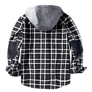 Premium Quality High Quality Cotton Plaid Canvas Stand Collar Streetwear Long Sleeve Slim Fit Casual Shirt for Unisex - Product Image 5