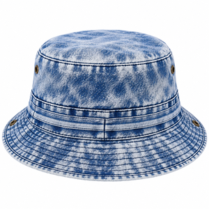 Phi Beta Sigma Light Blue Washed Denim Embroidered Bucket <b>Hat</b> <b>Mens</b> Greek Letter Wide Brim Cotton <b>Sun</b> <b>Hat</b> Casual Outdoor - Product Image 4