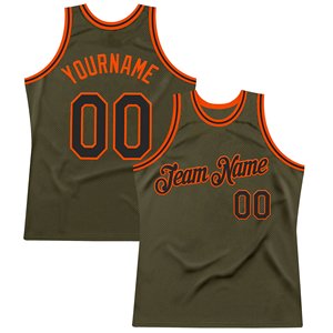 Camiseta de Baloncesto Sublimada Personalizada, Unisex, Transpirable, con Nombre y Número del Equipo, Diseño Camuflaje Naranja - Product Image 3