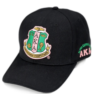 Gorra de Béisbol Negra AKA Crest, Ajustable con Cierre a Presión, Logotipo Bordado, Estilo Casual Unisex, Moda Urbana y Preppy para Exteriores - Product Image 1