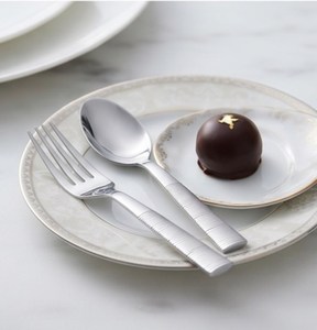 Juego de Cubiertos de Acero Inoxidable con Acabado Espejo, Diseño Minimalista, Aptos para Lavavajillas, Utensilios para Comer en Bodas - Product Image 2