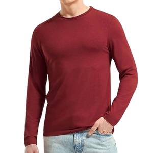 Camiseta de Manga Larga Premium para Hombre, 100% Algodón, Transpirable, Estilo Casual, Proveedor OEM - Product Image 1