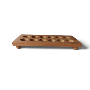 Porte-œufs élégant en bois de teck Outils à œufs de qualité supérieure - Product Image 2