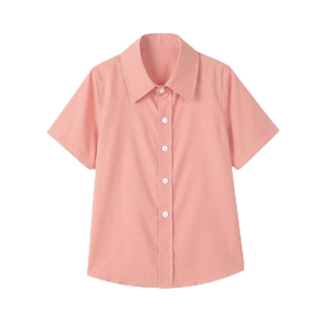 Chemise à manches courtes en coton et polyester noire pour garçons, vêtements d'école primaire, chemises à col boutonnées pour enfants - Product Image 5