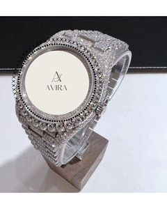 Montre unisexe de luxe en acier inoxydable avec diamants Moissanite glacés, style Hip Hop entièrement orné, inspirée du style de rue des célébrités 2025 - Product Image 4