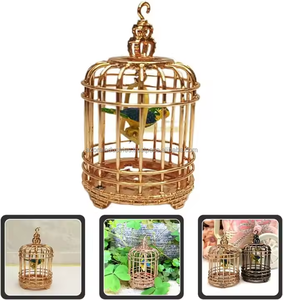 กรงนกเหล็กสำหรับตกแต่งบ้านกรงนกขนาดเล็กของเล่นตกแต่งบ้านสำหรับตกแต่งบ้านตุ๊กตา - Product Image 3