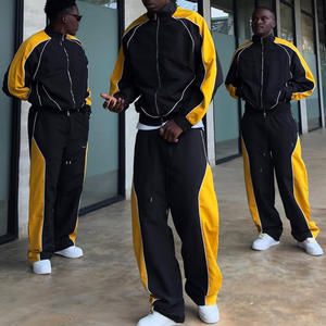 Conjunto Deportivo Personalizado de Alta Calidad, Chaqueta y Pantalones Reflectantes con Cierre, Cortavientos de Nailon y Poliéster para Hombre - Product Image 6