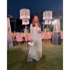 Ensemble de vêtements de soirée LG Designer pour femmes, blanc, taille M, haut et bas - Product Image 3