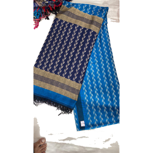 Nouvelle collection de saris en soie/coton tissés à la main, légers et écologiques, gris et noir, motif Buti, design élégant pour les mariages féminins - Product Image 5
