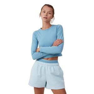 Nouveauté Mode : Shorts pour femmes en tissu French Terry respirant, de haute qualité, avec taille élastique confortable et poches latérales - Product Image 1