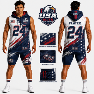 Custom Design 7v7 Adult Football Uniforms American Style <b>Compression</b> Set Printed Sublimated Quick Dry Breathable - Product Image 1