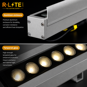 Projecteur mural LED 42W IP65 étanche pour extérieur, éclairage linéaire de façade RGB RGBW, corps en aluminium pour bâtiments, hôtels et aménagements paysagers - Product Image 4
