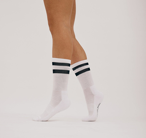 Men's Women's Black White Casual Sports <b>Socks</b> Solid Two-Bar College Style Crew Eco-Friendly Compression Class 1 <b>Winter</b> <b>Socks</b> - Product Image 2