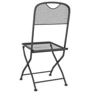 Ensemble de 4 chaises pliantes de jardin anthracite, mobilier d'extérieur durable - Product Image 6