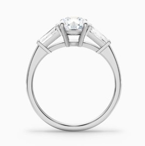 Round Cut Moissanite <b>Ring</b> 925 Sterling Silver White Gold Plated Classic Engagement <b>Ring</b> <b>Dainty</b> Minimalist Promise Gift <b>Ring</b> - Product Image 4