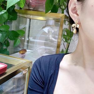 Pendientes Colgantes de Cuentas de Oro Natural de 9-10 mm, Estilo Retro Moderno de Diseño Italiano, Textura de Oro K Casi Impecable, Accesorio de Moda - Product Image 4