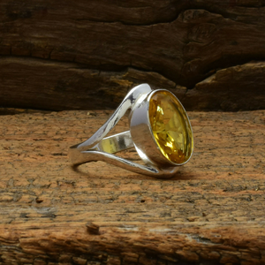 Anillo de Topacio Amarillo Citrino, Plata de Ley 925, Joyería Hecha a Mano para Mujer - Product Image 2