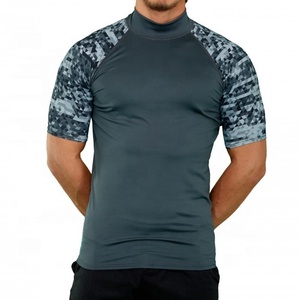 Maillot de bain Rashguard à manches courtes pour homme, haute qualité, en gros, sous-vêtement de compression pour la plage - Product Image 1
