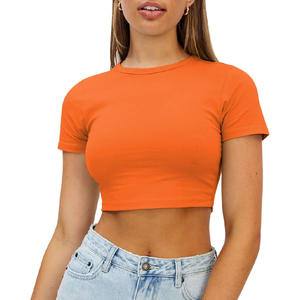 Camiseta Corta Transpirable para Mujer, Tallas Grandes, con Logotipo Personalizado, Diseño en Relieve, Impermeable, Resistente al Viento, Estilo Vintage, Algodón/Fibra de Bambú - Product Image 1