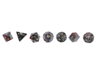 Dés en pierre de haute qualité, pierre de sang africaine, cristal naturel, pierres précieuses de guérison Reiki, ensemble de dés gravés sur mesure, cristal Viking.