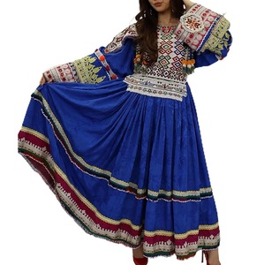Robe traditionnelle afghane pashtun brodée unie pour mariage, vêtement d'extérieur culturel afghan respirant - Product Image 4