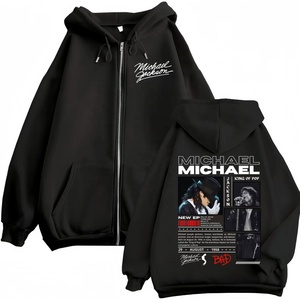 Sudadera con capucha unisex personalizada con estampado gráfico retro de leyendas del pop, al por mayor, estilo hip hop, oversize, de forro polar de 370 g, estampada en serigrafía. - Product Image 1