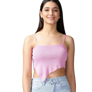 Hot Selling Factory <b>Low</b> Price Oem Service Crop <b>Top</b> Women Custom Logo 100% Cotton Women Blank Cropped <b>Top</b> - Product Image 1
