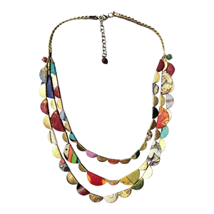 Collier ras du cou africain tribal fait main pour femme, perles colorées en forme de boule, chaîne en corde pour mariage et fête, écologique - Product Image 3